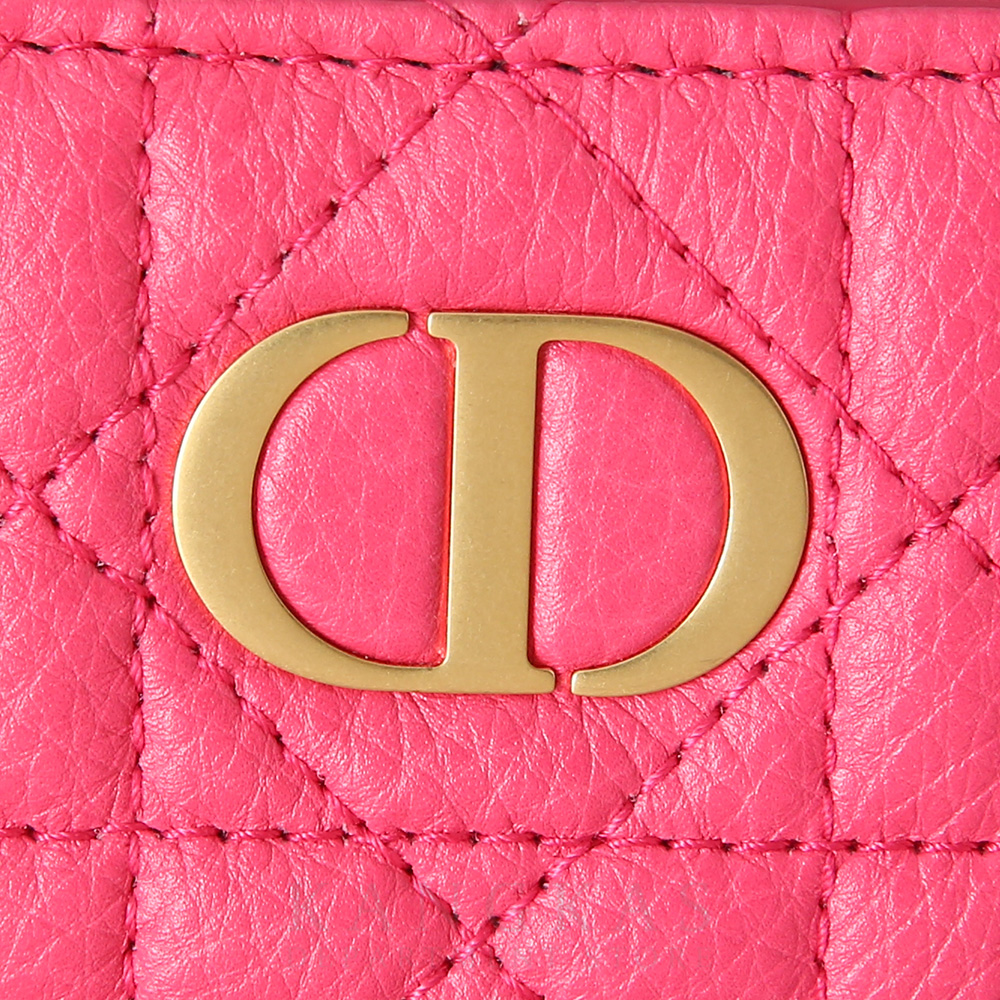 CHRISTIAN DIOR(USED)크리스찬디올 카로 컴팩트 지퍼 반지갑 핑크